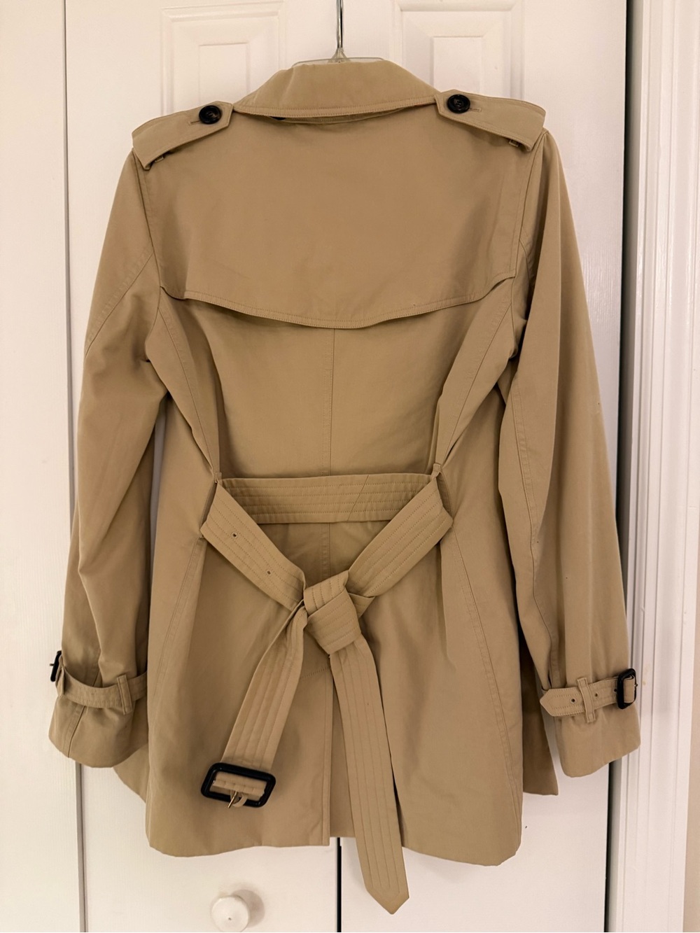Burberry Khaki Double-Breasted Trench Coat - Picture 3 of 8